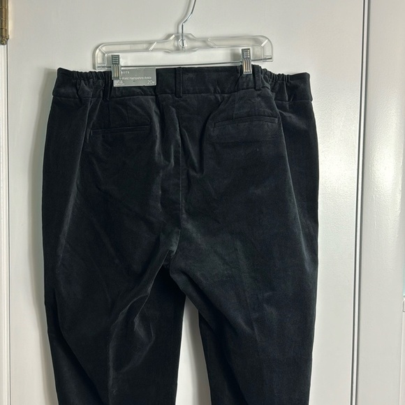 NWT Talbots Velvet High Waist Straight Leg Hampshire Ankle Pants Black Size 20W - Picture 6 of 8